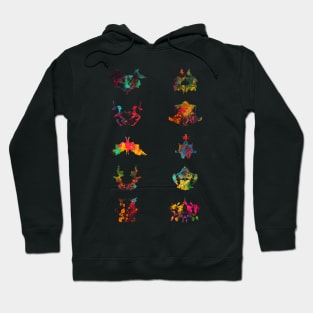 Collection of Rorschach inkblot tests Hoodie